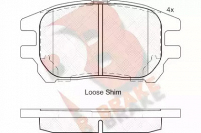 R BRAKE rb2107 -  Комплект тормозных колодок, дисковый тормоз